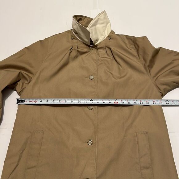 Vintage 1970 Bonnie Cashin khaki cape coat with duster size 14 - Picture 14 of 17